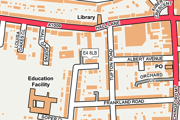 E4 8LB map - OS OpenMap – Local (Ordnance Survey)