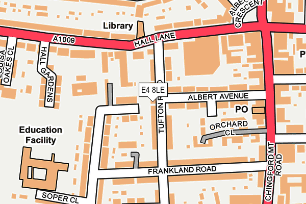 E4 8LE map - OS OpenMap – Local (Ordnance Survey)