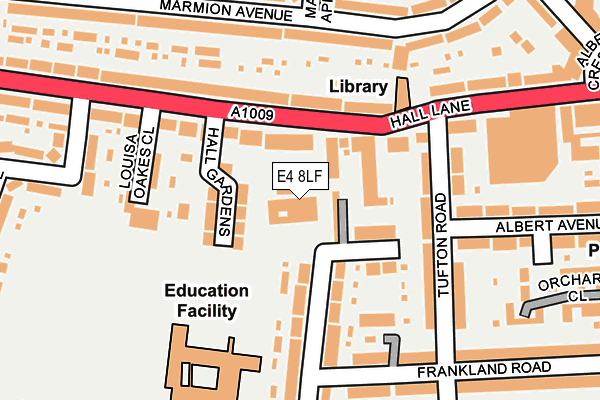 E4 8LF map - OS OpenMap – Local (Ordnance Survey)