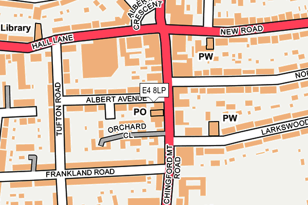 E4 8LP map - OS OpenMap – Local (Ordnance Survey)