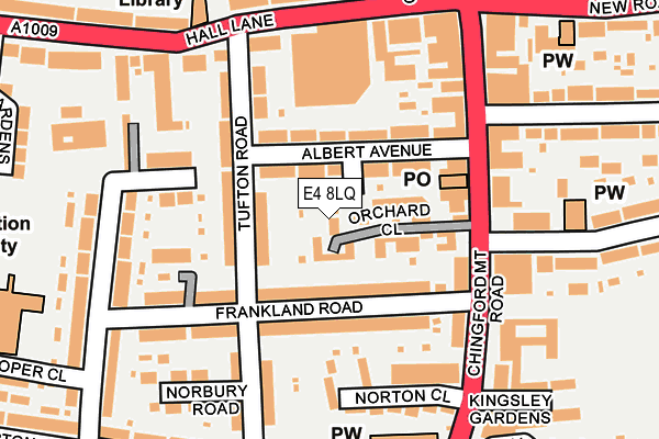 E4 8LQ map - OS OpenMap – Local (Ordnance Survey)