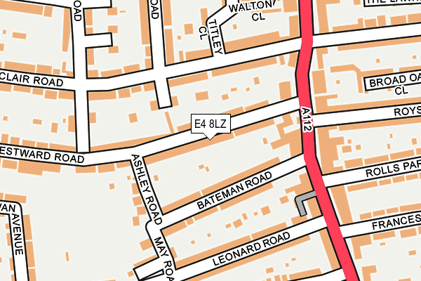 E4 8LZ map - OS OpenMap – Local (Ordnance Survey)