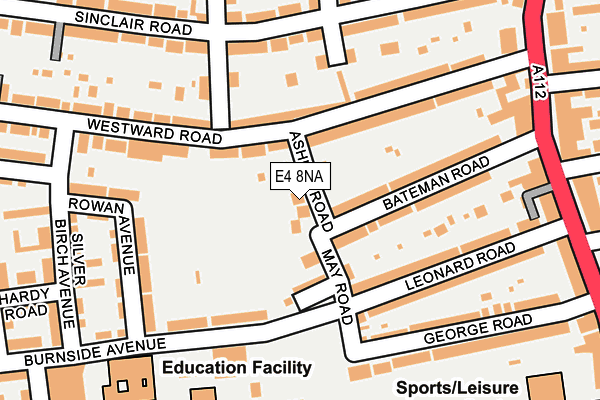 E4 8NA map - OS OpenMap – Local (Ordnance Survey)