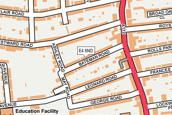 E4 8ND map - OS OpenMap – Local (Ordnance Survey)