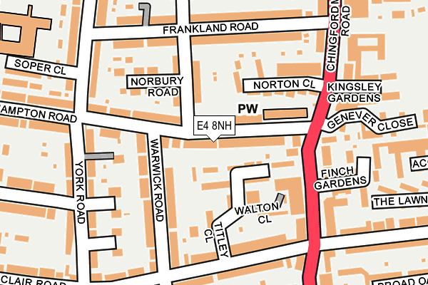 E4 8NH map - OS OpenMap – Local (Ordnance Survey)