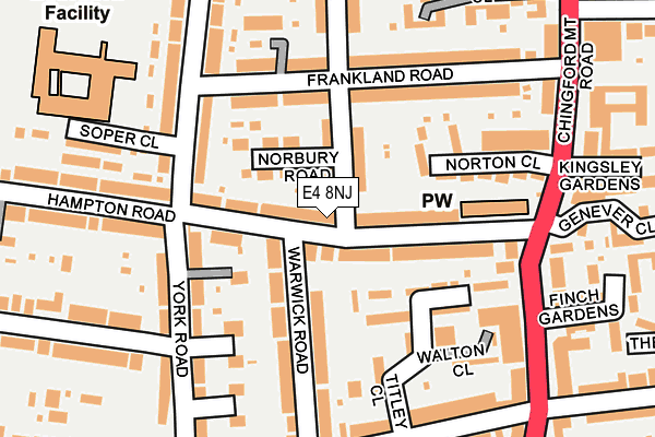 E4 8NJ map - OS OpenMap – Local (Ordnance Survey)