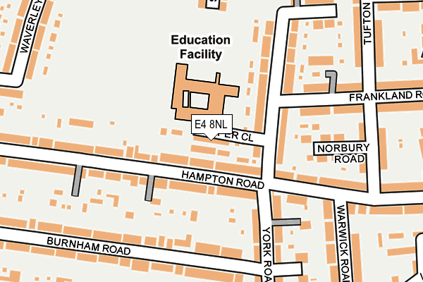 E4 8NL map - OS OpenMap – Local (Ordnance Survey)
