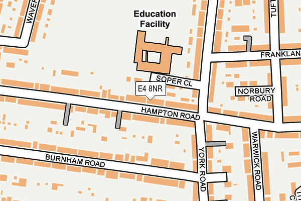 E4 8NR map - OS OpenMap – Local (Ordnance Survey)