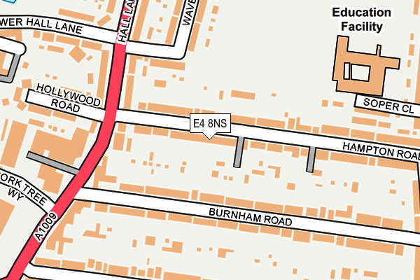 E4 8NS map - OS OpenMap – Local (Ordnance Survey)