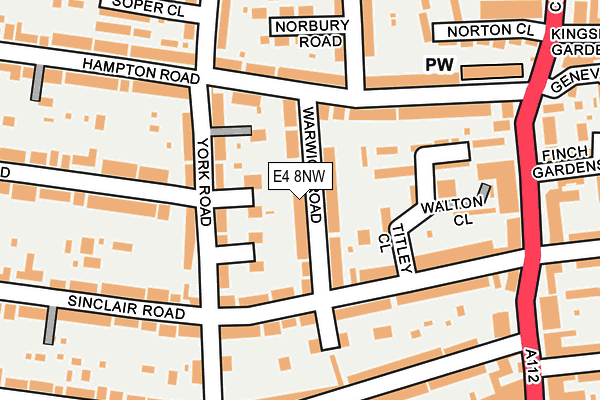 E4 8NW map - OS OpenMap – Local (Ordnance Survey)