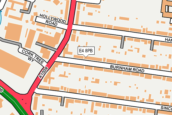 E4 8PB map - OS OpenMap – Local (Ordnance Survey)