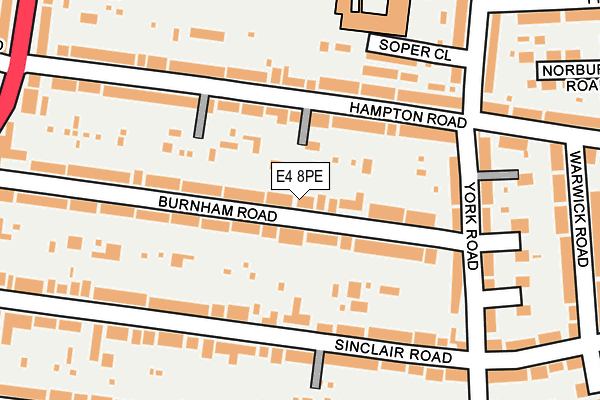 E4 8PE map - OS OpenMap – Local (Ordnance Survey)