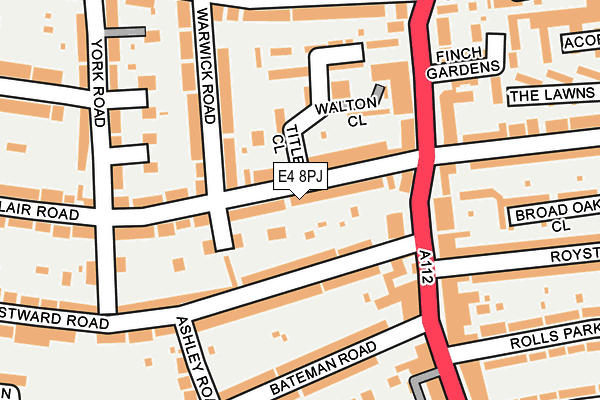 E4 8PJ map - OS OpenMap – Local (Ordnance Survey)