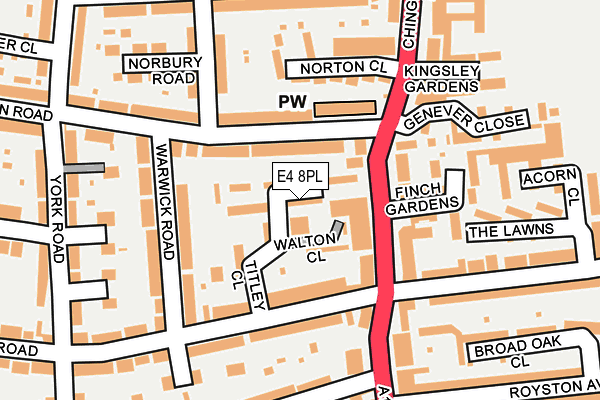 E4 8PL map - OS OpenMap – Local (Ordnance Survey)