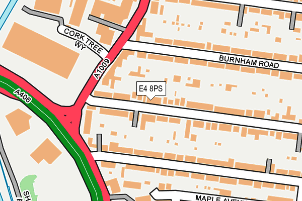 E4 8PS map - OS OpenMap – Local (Ordnance Survey)