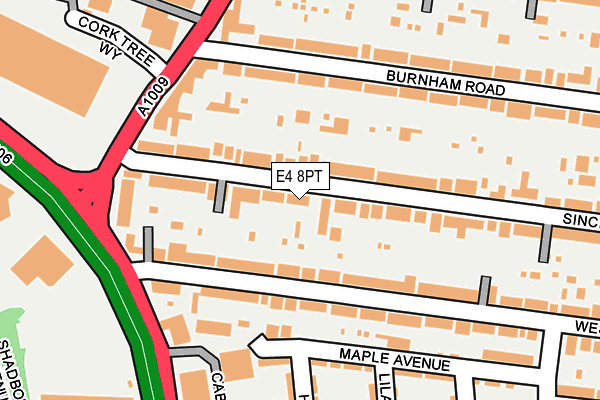 E4 8PT map - OS OpenMap – Local (Ordnance Survey)