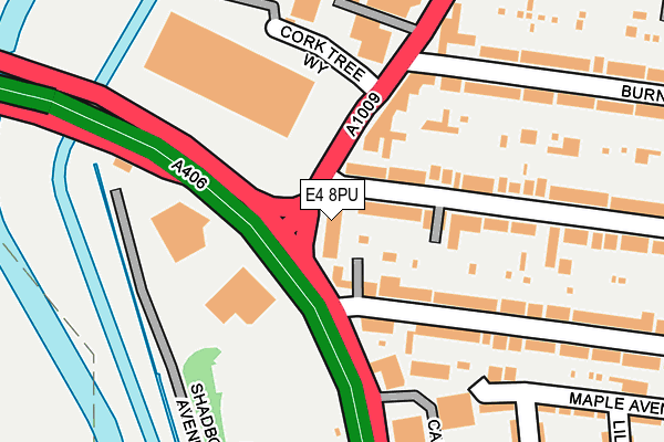 E4 8PU map - OS OpenMap – Local (Ordnance Survey)