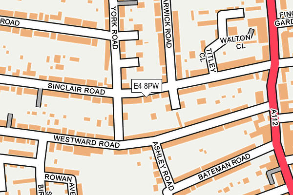 E4 8PW map - OS OpenMap – Local (Ordnance Survey)