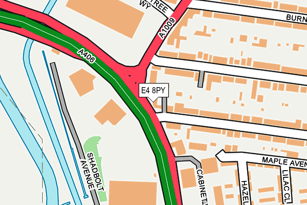E4 8PY map - OS OpenMap – Local (Ordnance Survey)