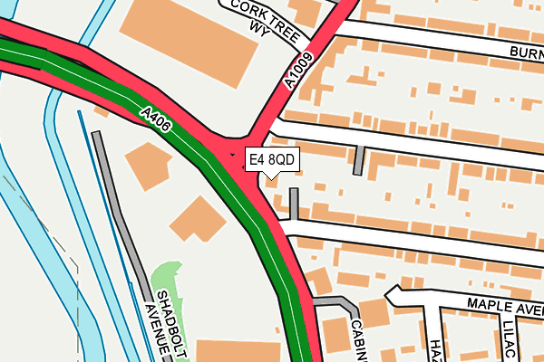 E4 8QD map - OS OpenMap – Local (Ordnance Survey)