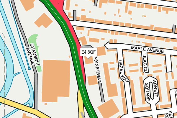 E4 8QF map - OS OpenMap – Local (Ordnance Survey)