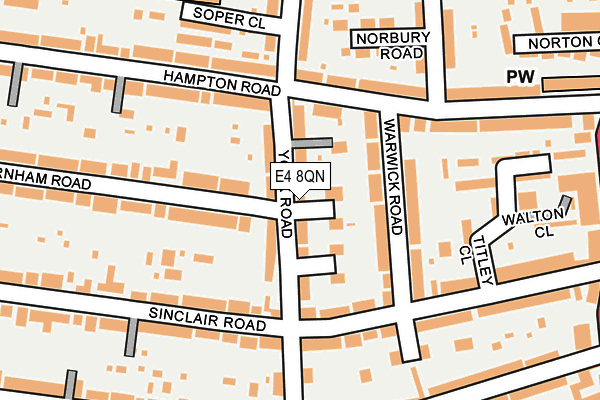 E4 8QN map - OS OpenMap – Local (Ordnance Survey)