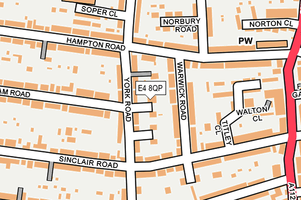 E4 8QP map - OS OpenMap – Local (Ordnance Survey)