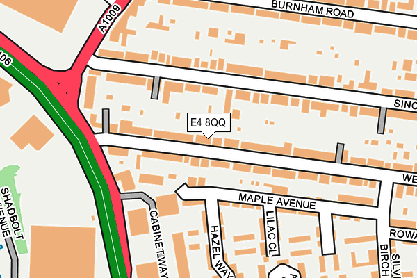 E4 8QQ map - OS OpenMap – Local (Ordnance Survey)