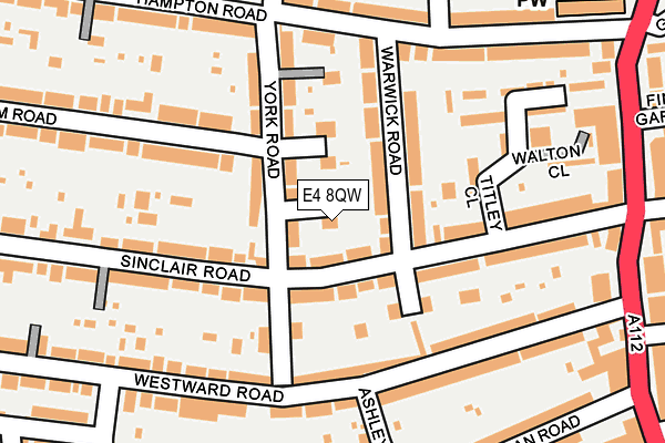 E4 8QW map - OS OpenMap – Local (Ordnance Survey)