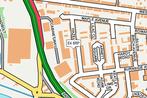 E4 8RP map - OS OpenMap – Local (Ordnance Survey)