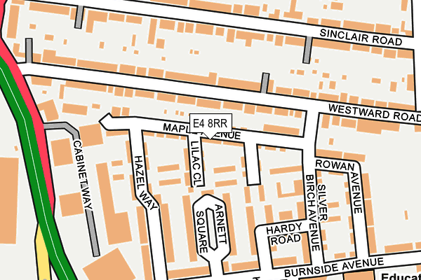 E4 8RR map - OS OpenMap – Local (Ordnance Survey)