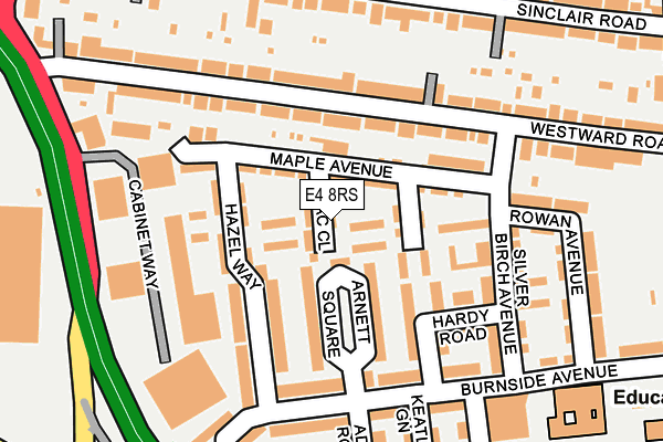 E4 8RS map - OS OpenMap – Local (Ordnance Survey)