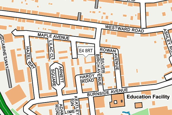 E4 8RT map - OS OpenMap – Local (Ordnance Survey)