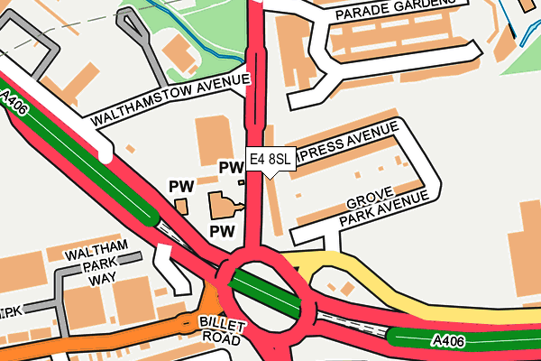 E4 8SL map - OS OpenMap – Local (Ordnance Survey)