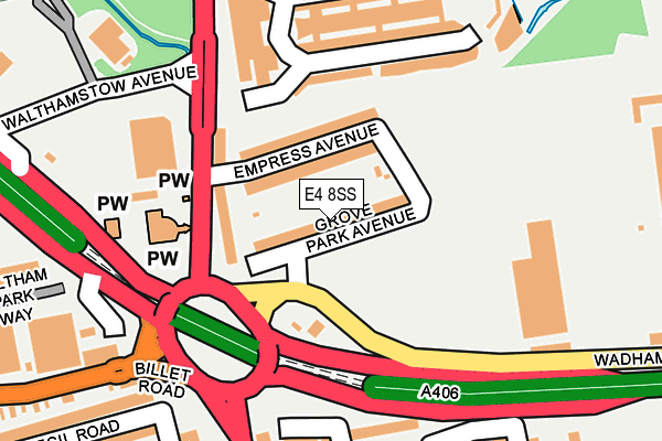 E4 8SS map - OS OpenMap – Local (Ordnance Survey)