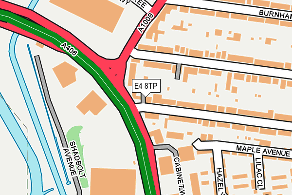 E4 8TP map - OS OpenMap – Local (Ordnance Survey)