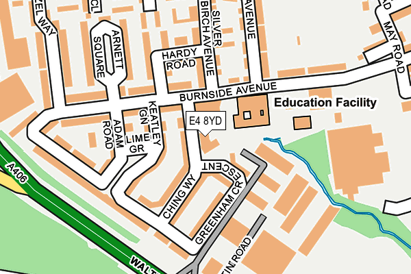 E4 8YD map - OS OpenMap – Local (Ordnance Survey)