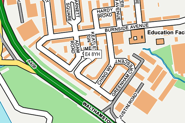 E4 8YH map - OS OpenMap – Local (Ordnance Survey)