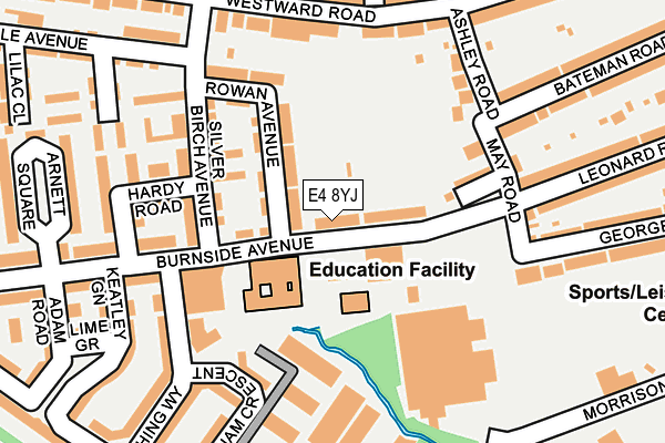 E4 8YJ map - OS OpenMap – Local (Ordnance Survey)