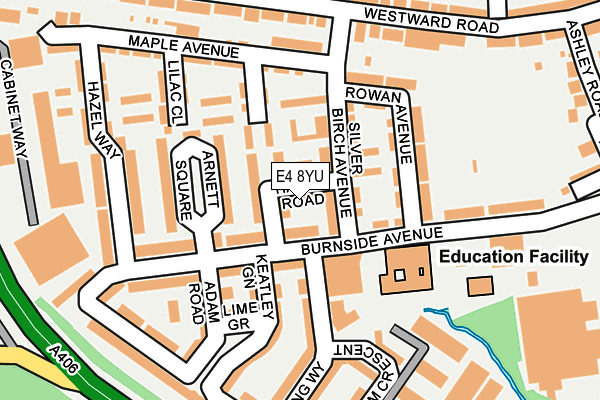 E4 8YU map - OS OpenMap – Local (Ordnance Survey)