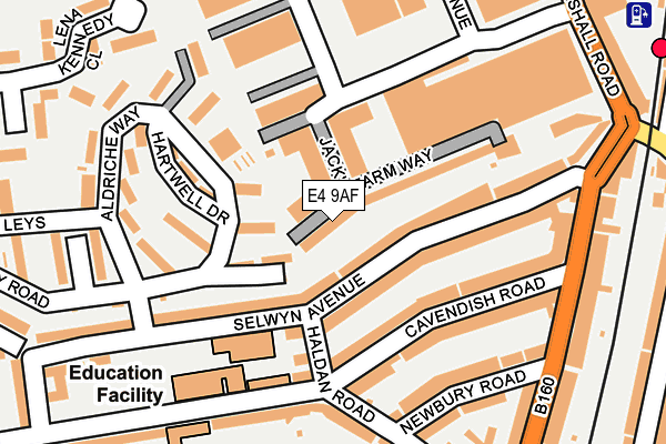 E4 9AF map - OS OpenMap – Local (Ordnance Survey)