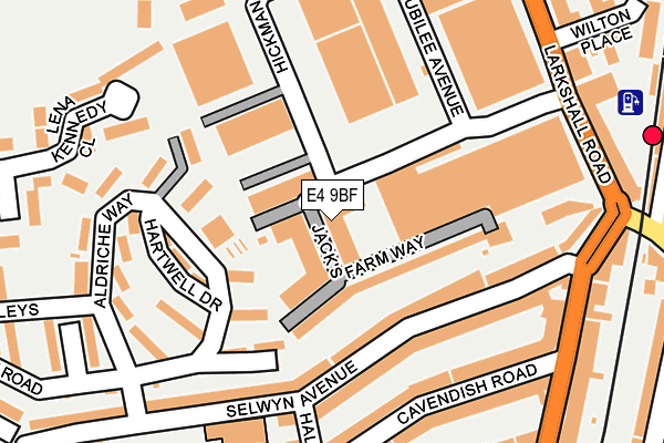 E4 9BF map - OS OpenMap – Local (Ordnance Survey)