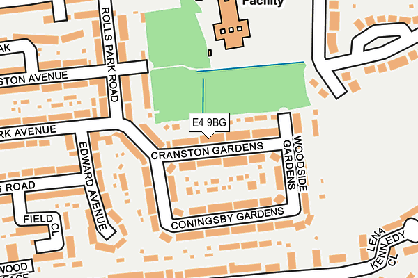 E4 9BG map - OS OpenMap – Local (Ordnance Survey)