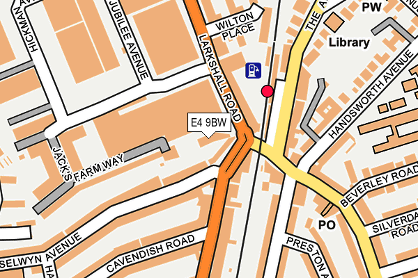 E4 9BW map - OS OpenMap – Local (Ordnance Survey)