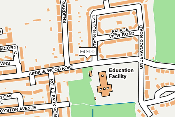 E4 9DD map - OS OpenMap – Local (Ordnance Survey)