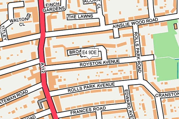 E4 9DE map - OS OpenMap – Local (Ordnance Survey)