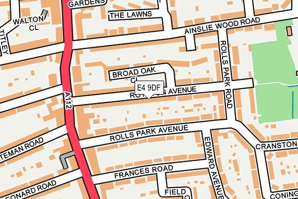 E4 9DF map - OS OpenMap – Local (Ordnance Survey)