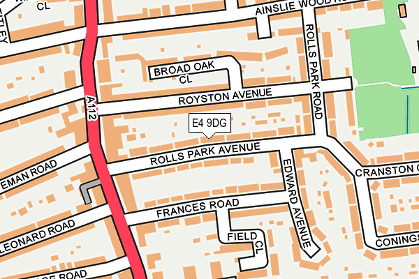 E4 9DG map - OS OpenMap – Local (Ordnance Survey)