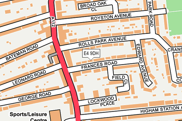 E4 9DH map - OS OpenMap – Local (Ordnance Survey)