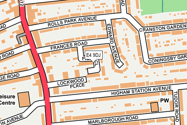 E4 9DJ map - OS OpenMap – Local (Ordnance Survey)
